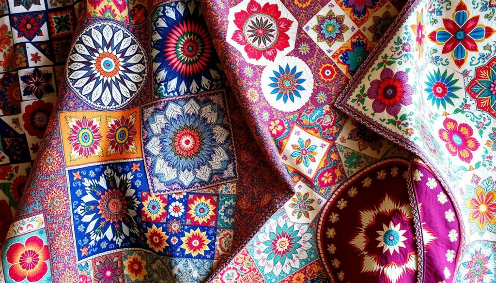 Patchworkmuster und Farbenfrohe Designs Patchworkmuster und Farbenfrohe Designs